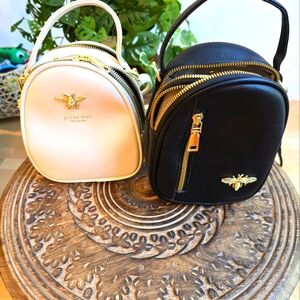 Brand New Crossbody Bag, Black or White, Faux Leather